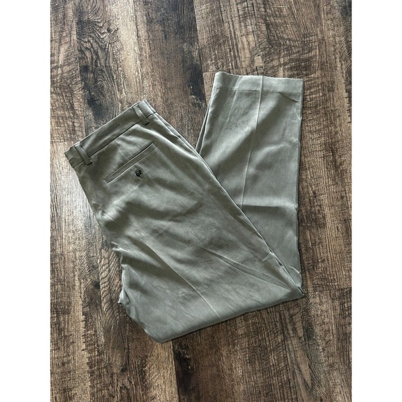 Tommy Bahama Other - Tommy Bahama‎ Chino Pants Mens 36 Olive Green Silk Blend Straight Leg Pockets